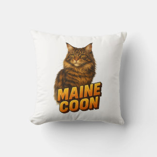 Cojín Decorativo Ilustracion de gato Maine Coon