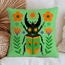 Ilustración de insecto escarabajo de arte popular 