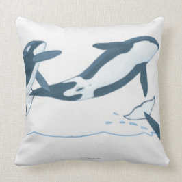 Cojín Decorativo Ilustracion de las orcas (orca del Orcinus)