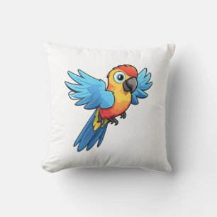Cojín Decorativo ilustracion de loro personalizado