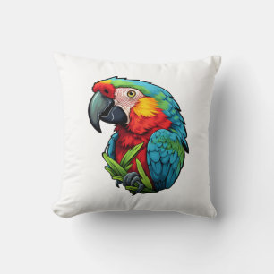 Cojín Decorativo ilustracion de loro personalizado