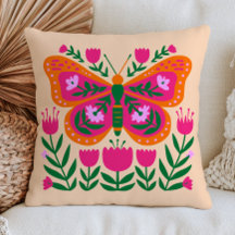 Ilustración de mariposa floral Cottagecore colorid