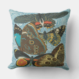 Cojín Decorativo Ilustracion de mariposas antiguas de Francia-2