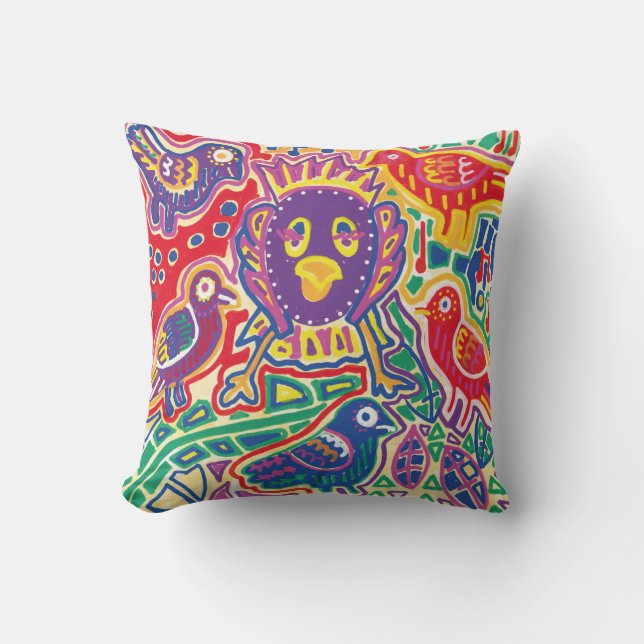 Cojín Decorativo Ilustración de Mola1 (Anverso)