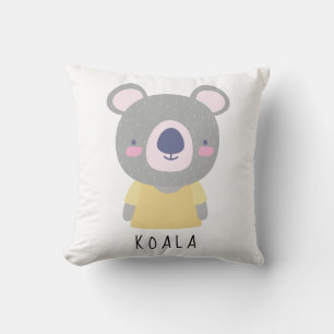 Cojín Decorativo Ilustracion de oso de Koala - Personalizable