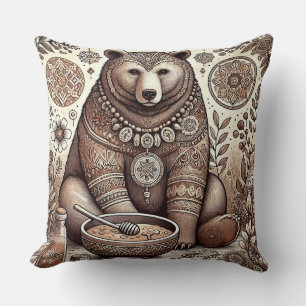 Cojín Decorativo Ilustración de oso decorativo