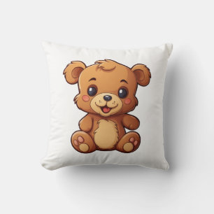 Cojín Decorativo ilustracion de oso personalizado