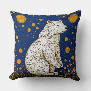 Cojín Decorativo Ilustración de oso polar