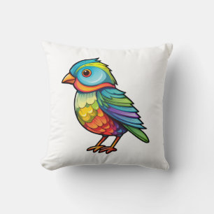 Cojín Decorativo ilustracion de pájaro personalizado