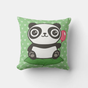 Cojín Decorativo Ilustración de Panda Lindo