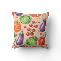Ilustración de Patrón de Verduras Coloridas