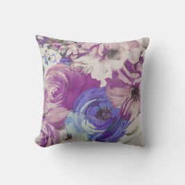 Cojín Decorativo Ilustracion de patrones florales de Rosas de época