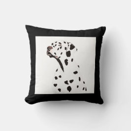 Cojín Decorativo Ilustracion de perro dálmata negro/blanco