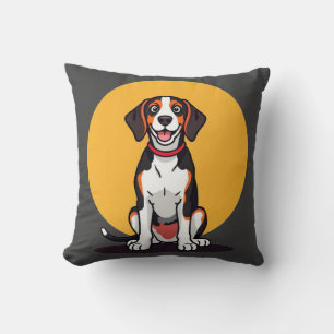 Cojín Decorativo Ilustración de perro de dibujos animados lindo