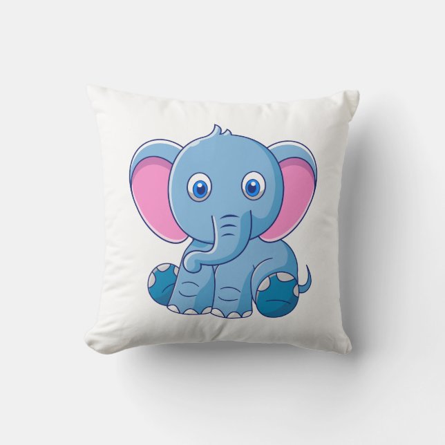 Cojín Decorativo Ilustracion de personalizado animal (Anverso)