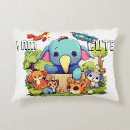 Cojín Decorativo Ilustracion de personalizado animal lindo