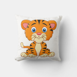 Cojín Decorativo Ilustracion de personalizado animal tigre lindo