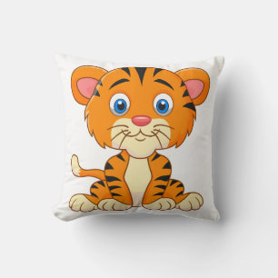 Cojín Decorativo Ilustracion de personalizado animal tigre lindo
