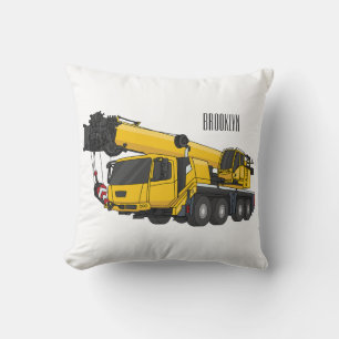 Cojín Decorativo Ilustracion de personalizado de camiones Crane