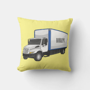 Cojín Decorativo Ilustracion de personalizado de camiones de cajas