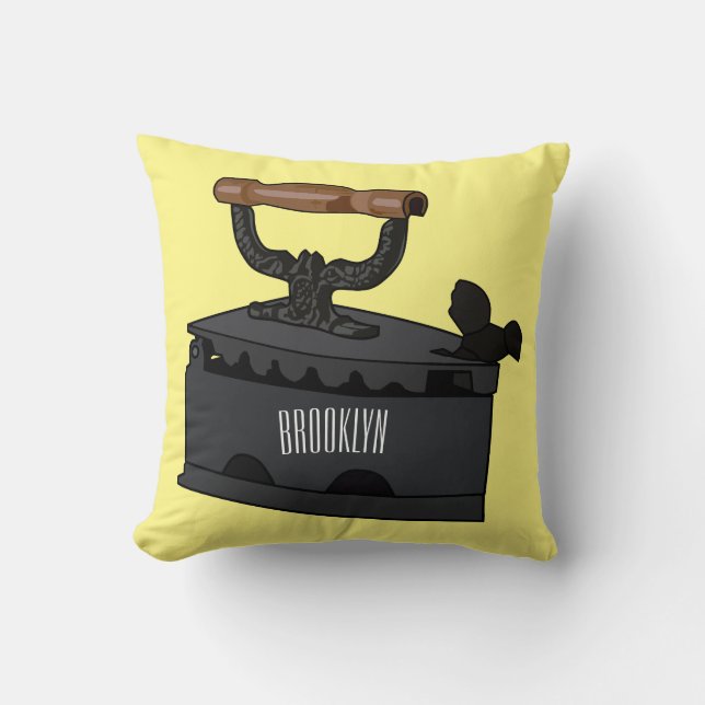 Cojín Decorativo Ilustracion de personalizado de carbón vegetal (Anverso)