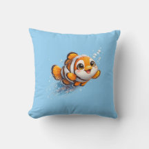 Ilustración de pez payaso feliz vida marina tropic