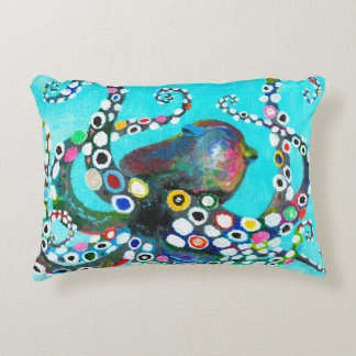Cojín Decorativo Ilustración de pulpo colorido dibujado a mano
