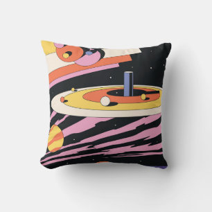 Cojín Decorativo Ilustracion de resumen espacial psicodélico, Geome