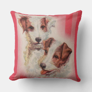 Cojín Decorativo Ilustración de terriers Jack Russell ADORABLES