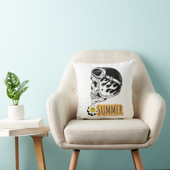 Cojín Decorativo Ilustracion de tipografía de verano (Silla)