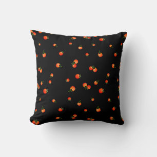 Cojín Decorativo Ilustracion de tomates cerezos. Acuarela transpare