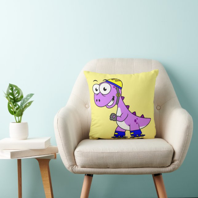 Cojín Decorativo Ilustracion De Un Rex Tirrannosaurus. (Silla)