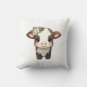 Cojín Decorativo Ilustración de vaca de dibujos animados