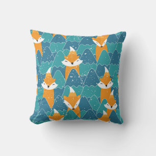 Cojín Decorativo Ilustracion de zorros de época