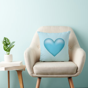 Cojín Decorativo Ilustracion del corazón azul