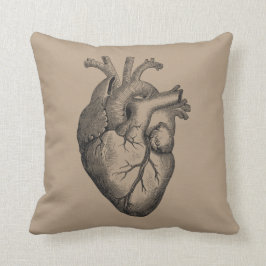 Cojín Decorativo Ilustracion del corazón del vintage