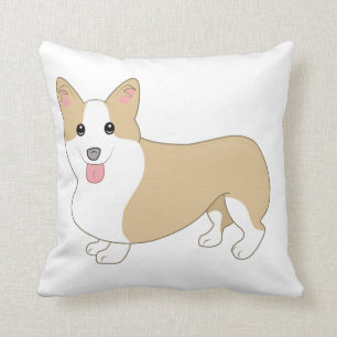 Cojín Decorativo Ilustracion del perro del Corgi Galés