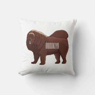Cojín Decorativo Ilustracion del personalizado tibetano Mastiff