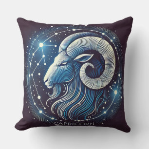 Cojín Decorativo Ilustración del signo zodiacal Capricornio