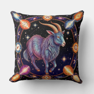 Cojín Decorativo Ilustración del Zodiaco Capricornio