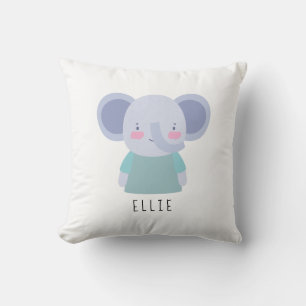Cojín Decorativo Ilustracion elefante lindo - Personalizable