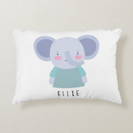 Cojín Decorativo Ilustracion elefante lindo - Personalizable