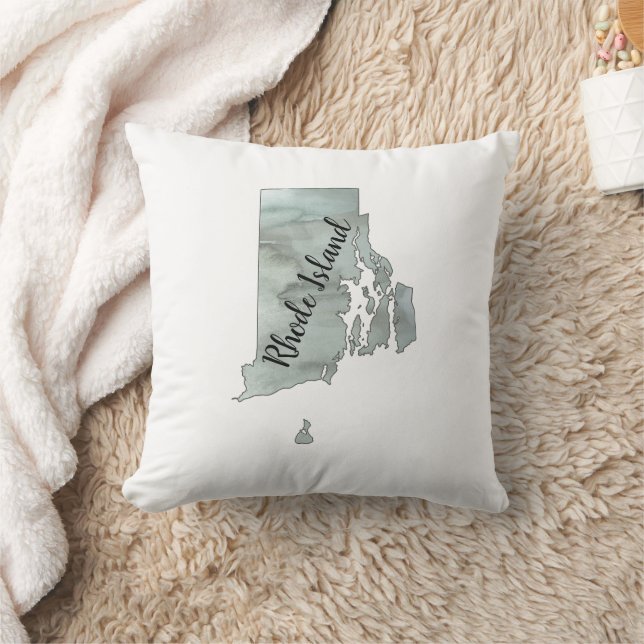Cojín Decorativo Ilustracion Estatal de Rhode Island (Manta)