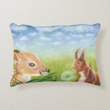 Ilustracion Fawn y Squirrel Spring Meadow