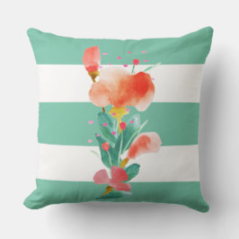 Cojín Decorativo Ilustracion floral acuarela de verano