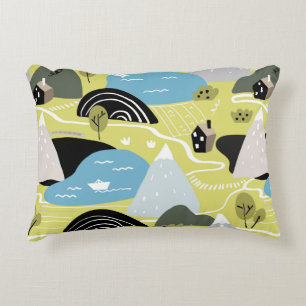 Cojín Decorativo Ilustracion gráfico escandinavo patrón transpare