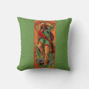 Cojín Decorativo ilustracion indígena americano de 1919
