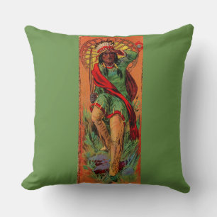 Cojín Decorativo ilustracion indígena americano de 1919