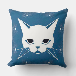 Cojín Decorativo Ilustración minimalista geométrica de gato