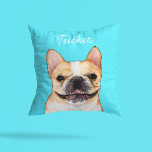 Cojín Decorativo Ilustración moderna de Bulldog Francés   Agregar n